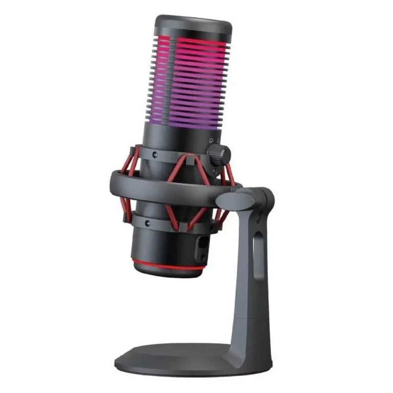 Woxter Mic Studio 70 RGB Micrófono de Condensador Profesional USB 2.0 Negro