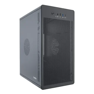 CoolBox M100 Caja Minitorre MicroATX USB-C 3.2 G1 Full Metal Mesh Negra Sin Fuente