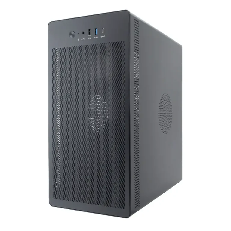 CoolBox M100 Caja Minitorre MicroATX USB-C 3.2 G1 Full Metal Mesh Negra Sin Fuente