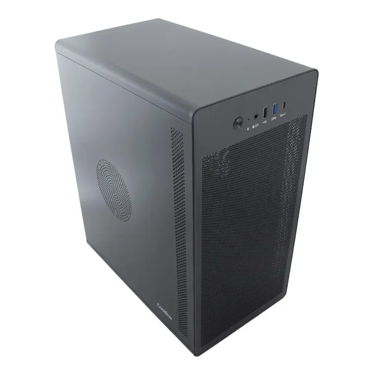 CoolBox M100 Caja Minitorre MicroATX USB-C 3.2 G1 Full Metal Mesh Negra Sin Fuente