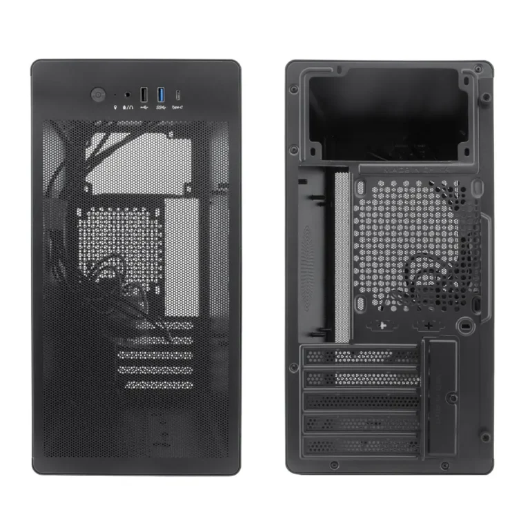 CoolBox M100 Caja Minitorre MicroATX USB-C 3.2 G1 Full Metal Mesh Negra Sin Fuente