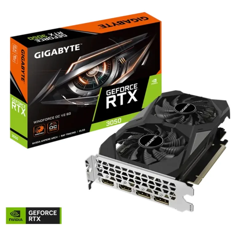 Gigabyte GeForce® RTX™ 3050 WINDFORCE OC V2 6G Gráfica Gaming NVIDIA® 6GB GDDR6