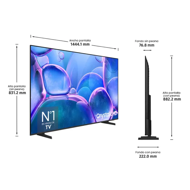 Samsung Crystal UHD U7005F 4K 65" Smart TV Wifi Ethernet Bluetooth Negro