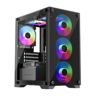 Keep Out XC-201 GLASS Caja Minitorre Gaming ARGB Usb 3.0 Black Sin Fuente