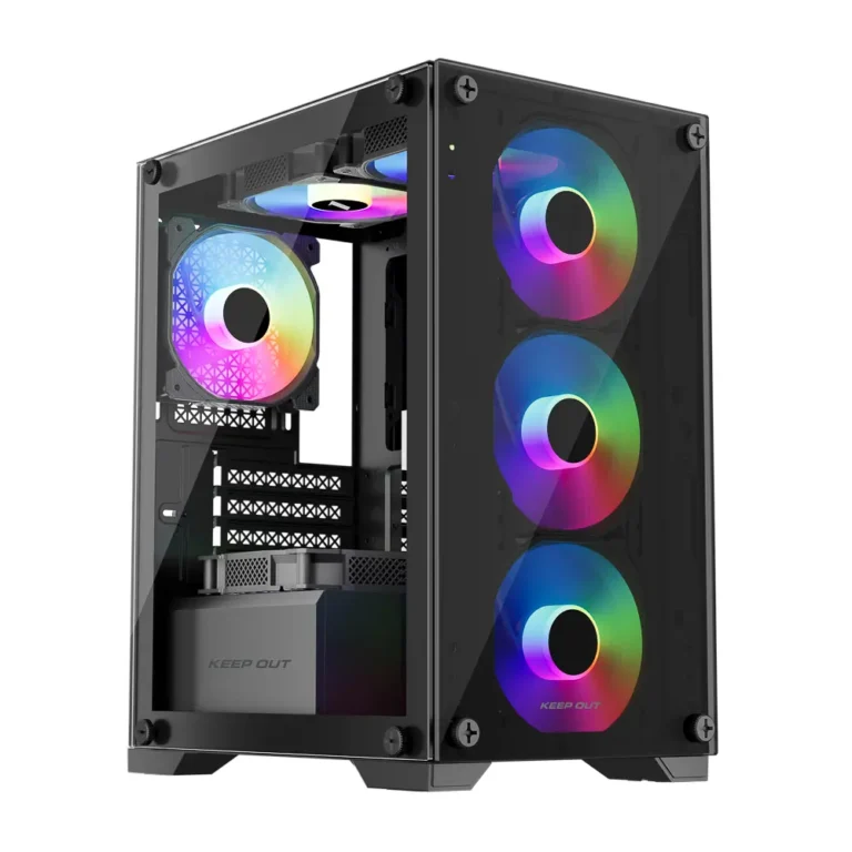 Keep Out XC-201 GLASS Caja Minitorre Gaming ARGB Usb 3.0 Black Sin Fuente