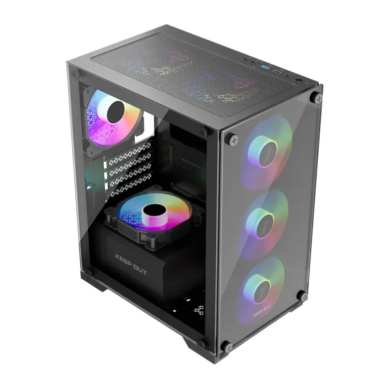 Keep Out XC-201 GLASS Caja Minitorre Gaming ARGB Usb 3.0 Black Sin Fuente