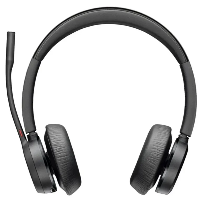 Poly Voyager 4320 Auriculares Inalámbricos + Adaptador BT700 + Base de Carga y Micro BT Negros