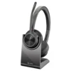 Poly Voyager 4320 Auriculares Inalámbricos + Adaptador BT700 + Base de Carga y Micro BT Negros