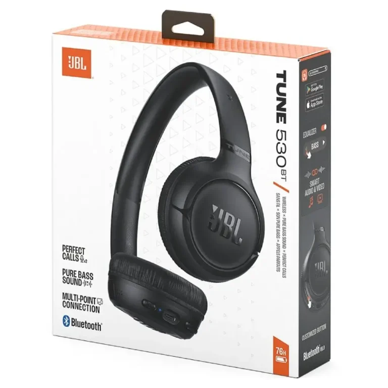 JBL Tune 530BT Auriculares Inalámbricos con Micro Bluetooth Negros