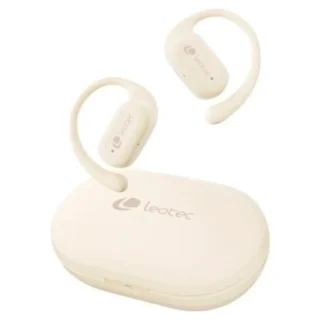 Leotec Open Air Zenith Sport Auriculares Deportivos BT con estuche de carga Autonomía 6.5h Beige