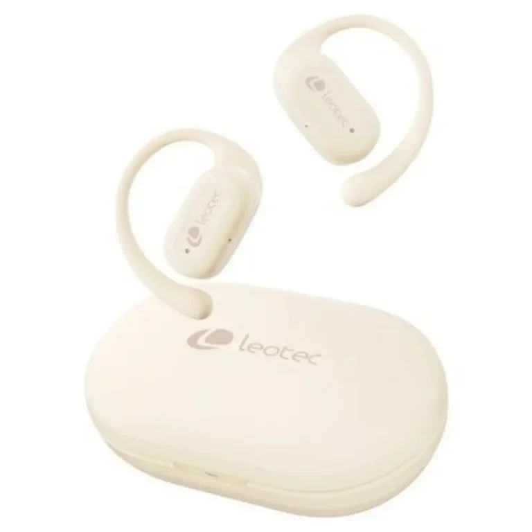 Leotec Open Air Zenith Sport Auriculares Deportivos BT con estuche de carga Autonomía 6.5h Beige