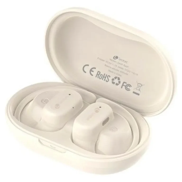 Leotec Open Air Zenith Sport Auriculares Deportivos BT con estuche de carga Autonomía 6.5h Beige