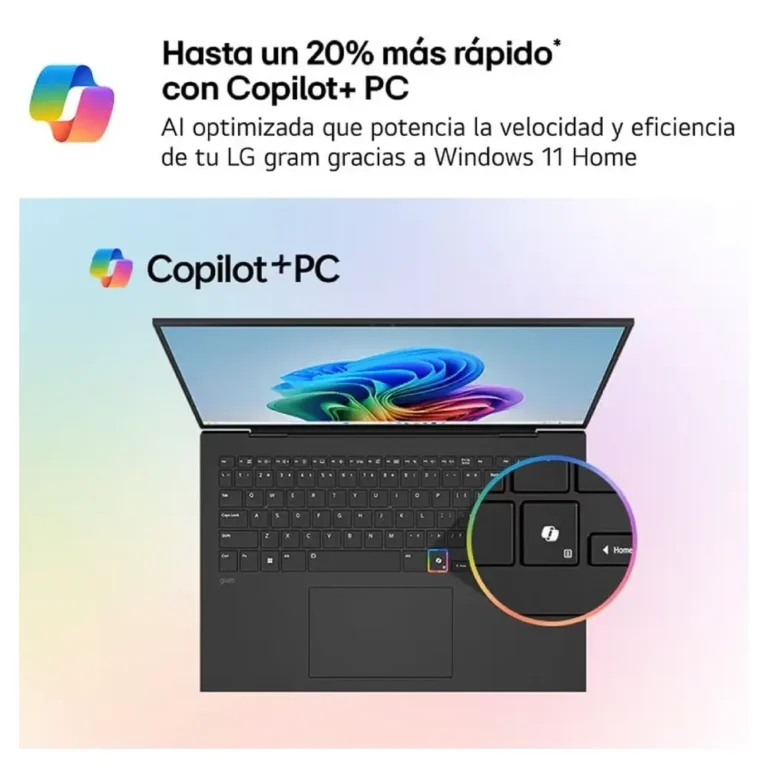 LG Gram 16UD55U-G.AX55BN Ryzen™ AI 5 430 16GB 512GB AMD® Radeon™ FreeDOS 16" WUXGA Negro