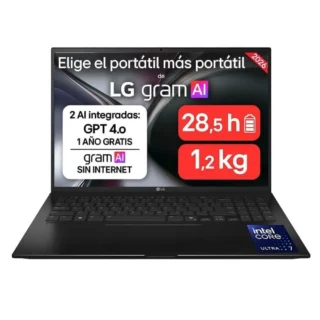 LG Gram 16ZD90TL Core™ Ultra 7 258V 32GB 512GB Arc™ Graphics FreeDOS 16" WQXGA Negro (SKU : ) LG Gram 16ZD90TL Core™ Ultra 7 258V 32GB 512GB Arc™ Graphics FreeDOS 16" WQXGA Negro