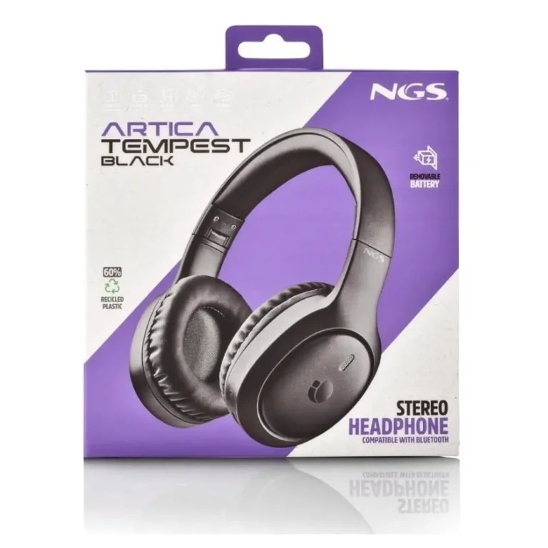 NGS Artica Tempest Auriculares Inalámbricos con Micro Bluetooth Negros