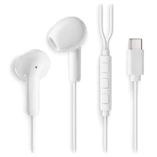 NGS Cross Glide Auriculares Intrauditivos con Micro USB Tipo-C Blancos