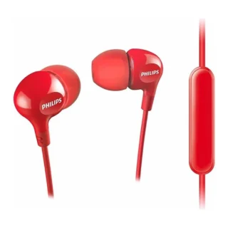 Philips SHE3555 RED Auriculares Intrauditivos con Micro Jack 3.5 Rojos