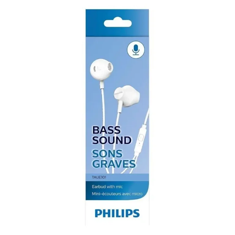 Philips TAUE101 Auriculares Intrauditivos con Micro Jack 3.5 Blancos