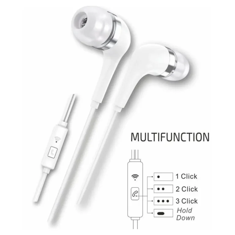 Tech One Tech earTECH TEC1304 Auriculares Intrauditivos con Micro USB Tipo-C Blancos