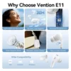 Vention Echo Lite E11 Auriculares Bluetooth con Micro y estuche de carga Autonomía 6h