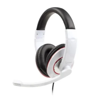 Gembird MHS-001-GW Auriculares Alámbricos con Micro y Control de Volumen Blanco