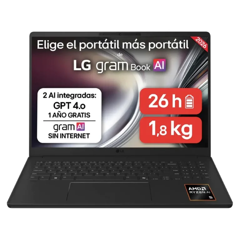 LG GramBook 16UD55U-G.AX85BN Ryzen™ AI 7-445 32GB 512GB FreeDOS 16" Negro