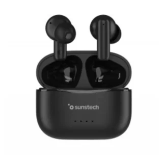 Sunstech WAVEPODSBK Auriculares Bluetooth con Micro y estuche de carga Autonomía 4.5h Negros