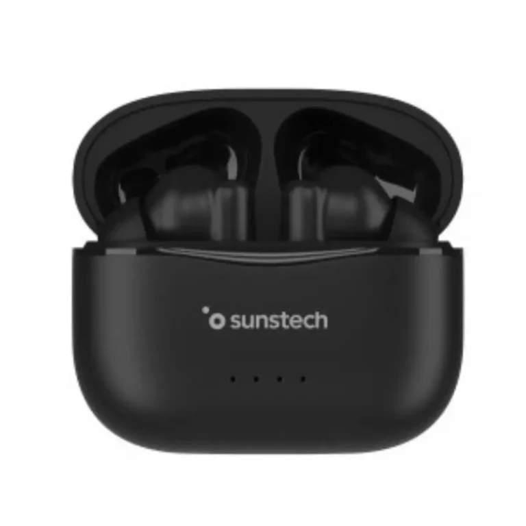 Sunstech WAVEPODSBK Auriculares Bluetooth con Micro y estuche de carga Autonomía 4.5h Negros