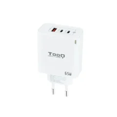 TOOQ CARGADOR PARED GAN 2XUSB-C 1XUSB-A 65W
