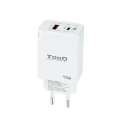 TOOQ CARGADOR PARED GAN USB-C/PD+USB-A/QC 45W