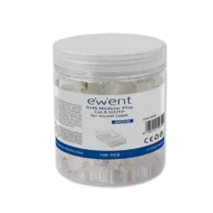 EWENT CONECTOR MODULAR CAT 6 U/UTP, 100PCS