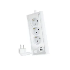 NANOCABLE REGLETA 3 TOMAS SCHUKO + 2USB LUZ BLANCO