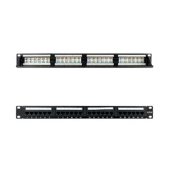 NANOCABLE PANEL PARCHEO 24P CAT.6A UTP 19"1U DUAL