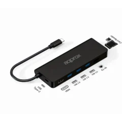 APPROX! ADAPTADOR USB 8 EN 1 TIPO-C