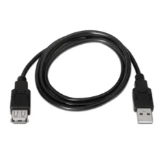 AISENS CABLE USB 2.0 TIPO A/M-A/H NEGRO 3.0M
