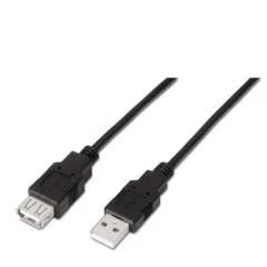 AISENS CABLE USB 2.0 TIPO A/M-A/H NEGRO 1.0M