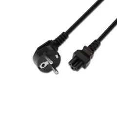 AISENS A132-0172 Cable de Alimentación Trébol CEE7/M-C5/H Negro 1.5M