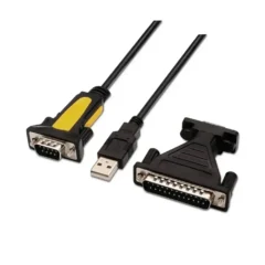 AISENS CONVERSOR USB A/M-RS232 DB/9M/25M NEGR 1.8M