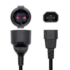 AISENS CABLE ALIMENTACION 16A C14/M A CEE7/H 25CM