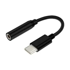 AISENS CONVERSOR USB-C/M A JACK 3.5/H NEGRO 15CM