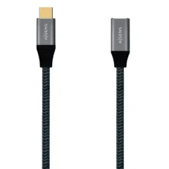 AISENS CABLE ALARGADOR USB 3.1 TIPO-C A107-0635 20GBPS 5A 100W USB TIPO-C M - USB TIPO-C H 1M GRIS