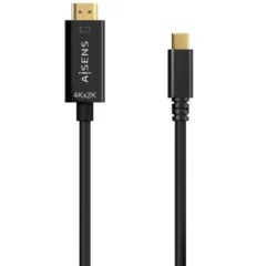 AISENS CABLE CONVERSOR HDMI 4K A109-0623 USB TIPO-C MACHO - HDMI MACHO 80CM NEGRO