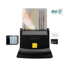 AISENS LECTOR DE DNI Y TARJETAS ASCR-SN04CSD-BK USB TIPO-C NEGRO
