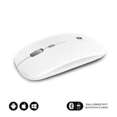SUBBLIM RATON INALAMBRICO DUAL FLAT BATERIA RECARGABLE 1600 DPI BLANCO BT