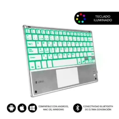 SUBBLIM TECLADO COMPACTO INALAMBRICO BT SMBT50 PLATA