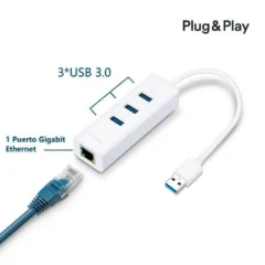TP-LINK HUB USB 3.0 UE330 3XUSB 1XRJ45 BLANCO