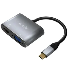 AISENS CONVERSOR A109-0627 HDMI HEMBRA - VGA HEMBRA - USB TIPO-C MACHO 15CM GRIS