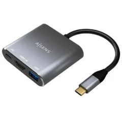 AISENS CONVERSOR A109-0669 USB TIPO-C MACHO HDMI HEMBRA - USB H - USB TIPO-C H 15CM GRIS