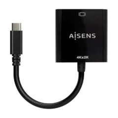AISENS CONVERSOR HDMI 4K 30HZ A109-0684 HDMI HEMBRA - USB TIPO-C MACHO 15CM NEGRO