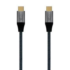 AISENS CABLE USB 2.0 TIPO-C A107-0628 5A 100W USB TIPO-C MACHO - USB TIPO-C MACHO 1M GRIS